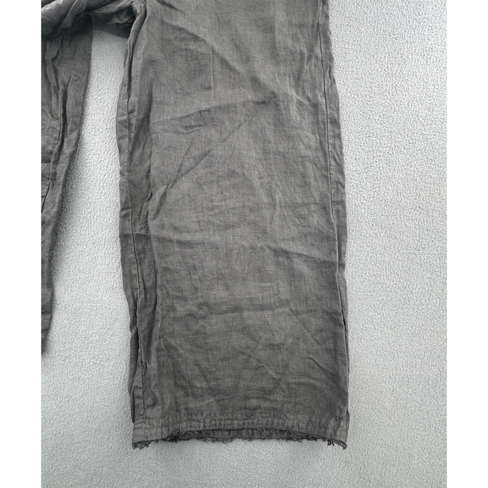 Cloth & Stone Wide Leg Linen Pants XS Gray Paperbag Coastal Grandma Boho Earthy - Picture 13 of 14